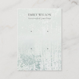 Tarjeta De Visita Resumen de la pantalla de riego de lluvia plateada