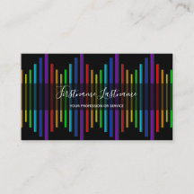 Resumen de líneas de color arcoiris caligrafía neg