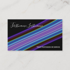 Tarjeta De Visita Resumen de líneas de colores vivos caligrafía