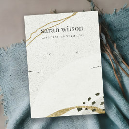 Tarjeta De Visita Resumen de marfil negro collar de oro