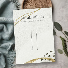 Tarjeta De Visita Resumen de marfil - negro - pantalla de barandilla