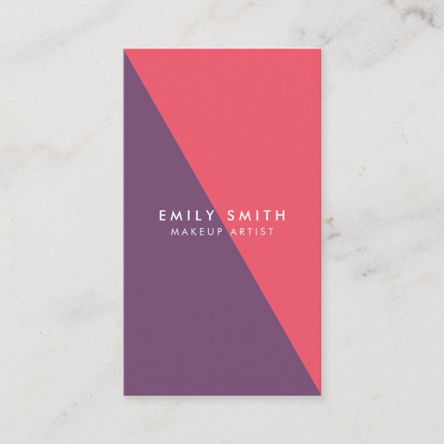 Tarjeta De Visita Resumen de medios sociales de maquillaje rosa y mo (Anverso)