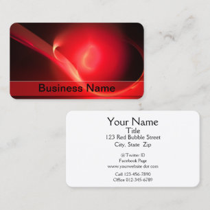 Tarjeta De Visita Resumen de moda Red Bubble Swoosh Professional