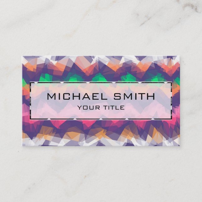 Tarjeta De Visita Resumen de mosaico Art. #15 (Anverso)