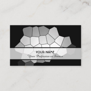 Tarjeta De Visita Resumen de mosaicos en blanco y negro patrón busi