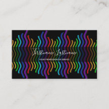 Resumen de ondas de color de arcoiris caligráficas