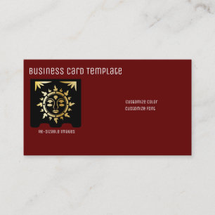 Tarjeta De Visita Resumen de oro metálico Aztec