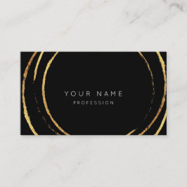 Tarjeta De Visita Resumen de oro profesional del minimalismo blanco 