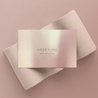 Tarjeta De Visita Resumen de oro Rosa Metálico de seda mínima