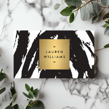 Resumen de pinceles negros con logotipo de nombre 