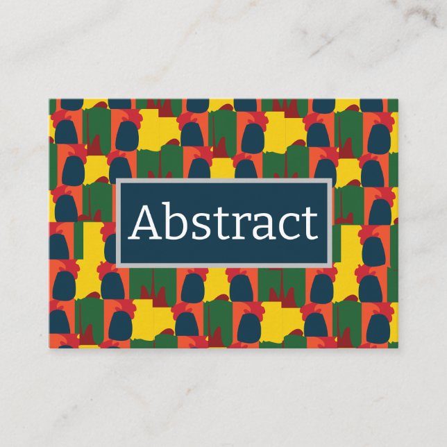 Tarjeta De Visita Resumen de pintura colorida (Anverso)