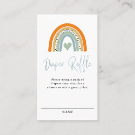 Tarjeta De Visita Resumen de Rainbow Baby Boy Diaper Raffle