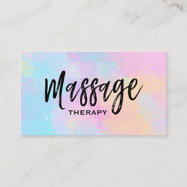 Tarjeta De Visita *~* Resumen de terapia de masaje terapéutico (Anverso)
