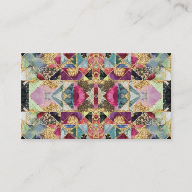 Tarjeta De Visita Resumen decoración ornamental moderna marroquí (Anverso)