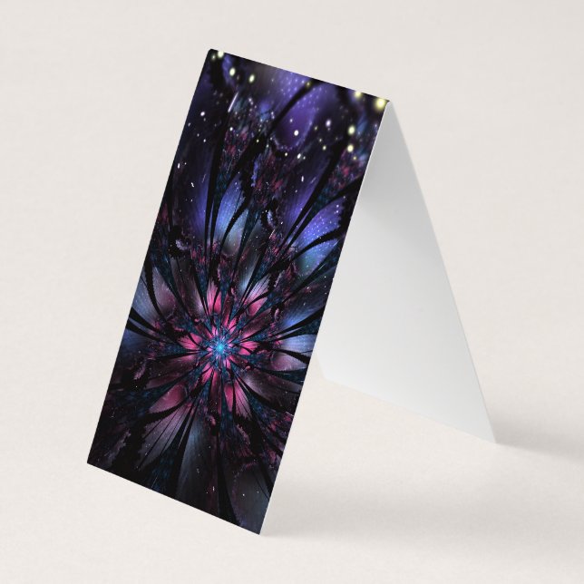 Tarjeta De Visita Resumen del diseño de flor fractal. (Reverso)