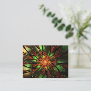 Tarjeta De Visita Resumen del diseño de flor fractal.