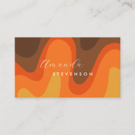 Tarjeta De Visita Resumen del líquido de ranura retro V