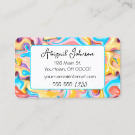 Tarjeta De Visita Resumen del líquido plástico del Pastel