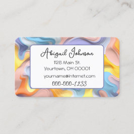 Tarjeta De Visita Resumen del líquido plástico del Pastel