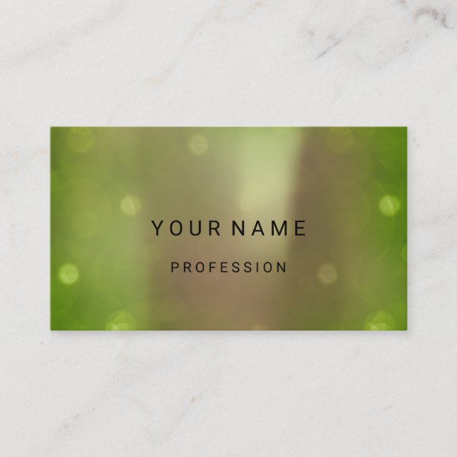 Tarjeta De Visita Resumen del oro Rosa Resumen de la seda verde míni (Anverso)