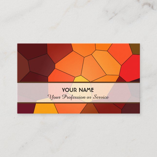Tarjeta De Visita Resumen del patrón de mosaico colorido (Anverso)