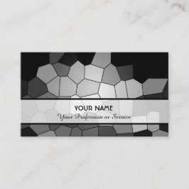 Tarjeta De Visita Resumen del patrón de mosaicos en blanco y negro