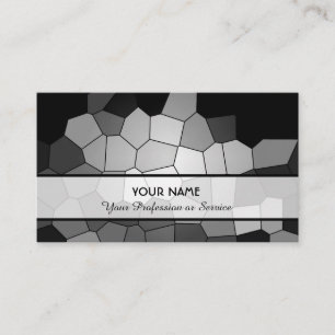 Tarjeta De Visita Resumen del patrón de mosaicos en blanco y negro