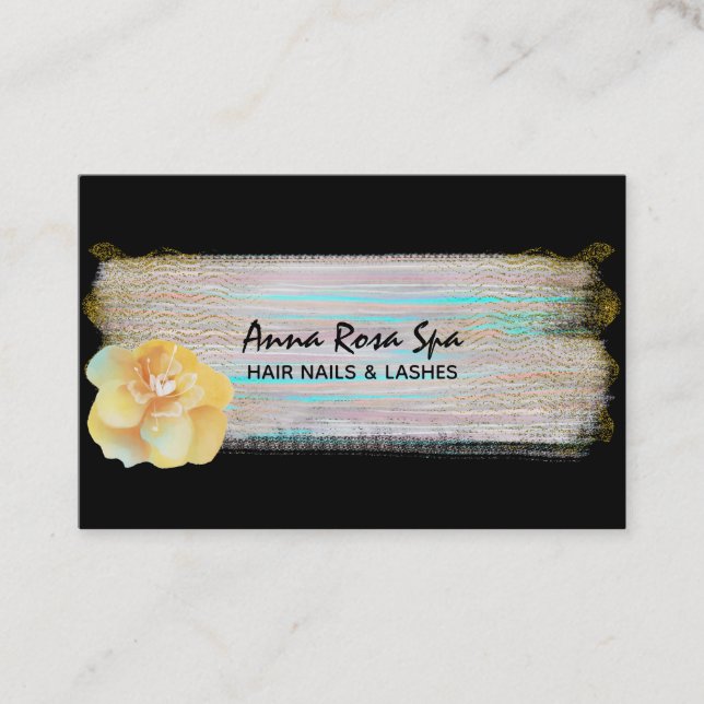 Tarjeta De Visita *~* Resumen del Purpurina de la banda de brocha de (Anverso)