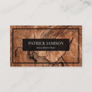 Tarjeta De Visita Resumen Diseño de madera marrón