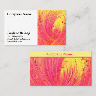 Tarjeta De Visita Resumen Encantado Jardín Amarillo rosa