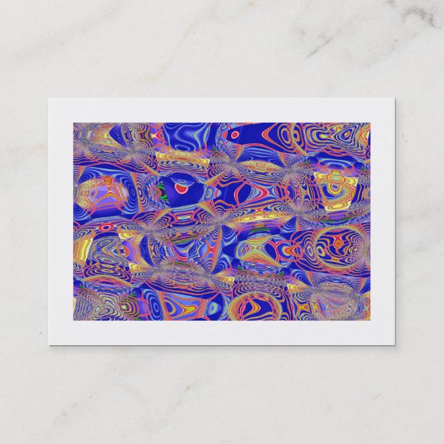 Tarjeta De Visita Resumen fractal 061012a (Bordeado) (Anverso)