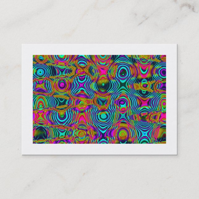 Tarjeta De Visita Resumen fractal 191111a (Bordeado) (Anverso)