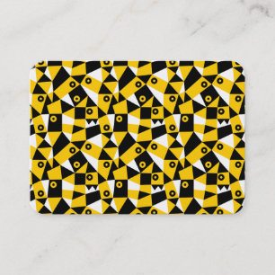 Tarjeta De Visita Resumen geométrico 030919 - Ámbar, negro y blanco