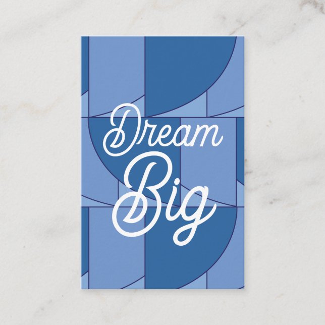 Tarjeta De Visita Resumen geométrico azul (Anverso)