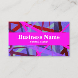Tarjeta De Visita Resumen geométrico moderno de tonos rosa y morado