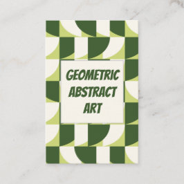 Tarjeta De Visita Resumen geométrico verde blanco