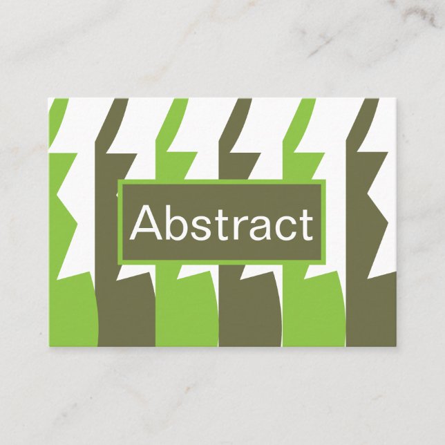 Tarjeta De Visita Resumen gris verde moderno (Anverso)