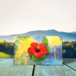 Tarjeta De Visita Resumen Hibiscus Flower Modern