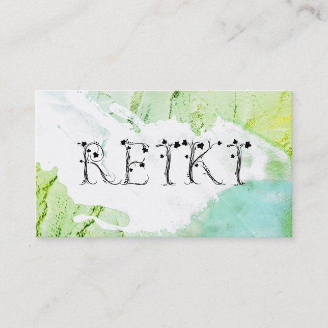 Tarjeta De Visita *~* Resumen La pintura excitante provoca a REIKI I (Anverso)