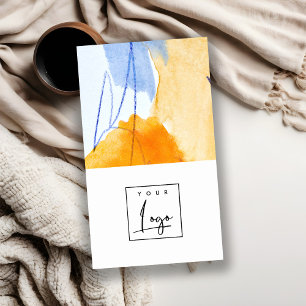 Tarjeta De Visita Resumen Logo de Arte Artístico de color azul amari