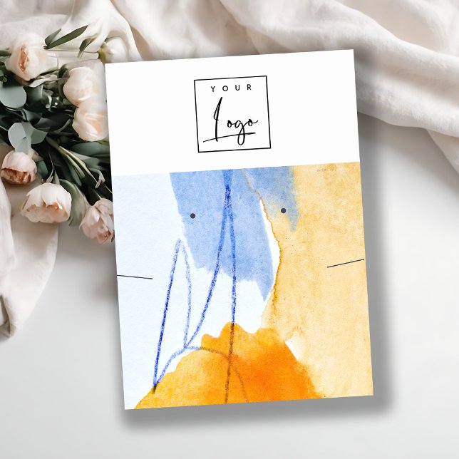 Tarjeta De Visita Resumen Logo De Arte Azul Amarillo Que Conduce Al  (Subido por el creador)