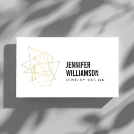 Tarjeta De Visita Resumen Logotipo arquitectónico geométrico blanco/