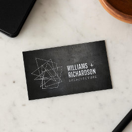 Tarjeta De Visita Resumen Logotipo arquitectónico geométrico negro