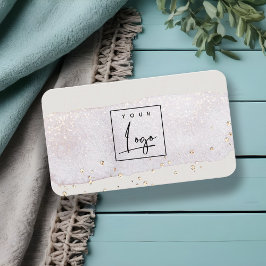 Tarjeta De Visita Resumen Logotipo de acuarela del cepillo de oro