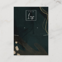 Tarjeta De Visita Resumen Logotipo del collar de ganancia de oro neg