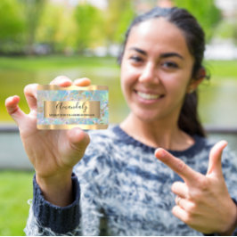 Tarjeta De Visita Resumen Marco de cobre de mármol dorado