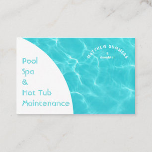 Tarjeta De Visita Resumen minimalista de la piscina de agua ripples 