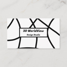 Tarjeta De Visita resumen minimalista moderno en blanco y negro