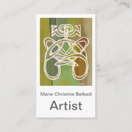 Tarjeta De Visita Resumen moderno artístico de negocios verde