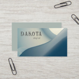 Tarjeta De Visita Resumen moderno Azul neutro de moda